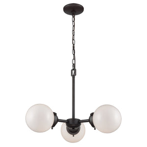 Atlas Beckett 22'' Wide 3-Light Chandelier - Elegant Oil Rubbed Bronze with Globe Shades for Modern Spaces CL11079-BZ1