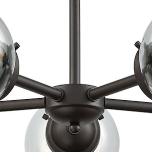 Atlas Beckett 5-Light Chandelier in Oil Rubbed Bronze - Modern Globe Shades for Stylish Interiors CL11080-BZ2
