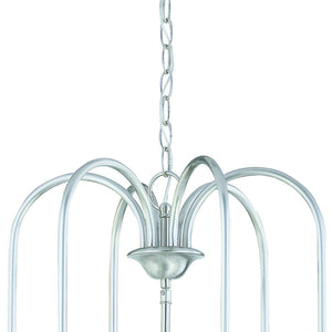 Atlas Bella 6-Light Chandelier - Elegant Brushed Nickel with Tulip Glass Shades for Home Décor Glow CL11081-NK