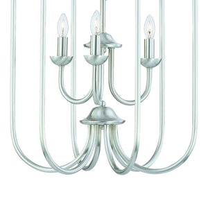 Atlas Bella 6-Light Chandelier - Elegant Brushed Nickel with Tulip Glass Shades for Home Décor Glow CL11081-NK