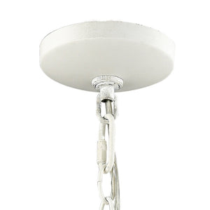 Atlas Big Sky Nature-Inspired 6-Light Chandelier - Rustic Elegance for Modern Home Spaces and Décor White 25'' CL11083-WH
