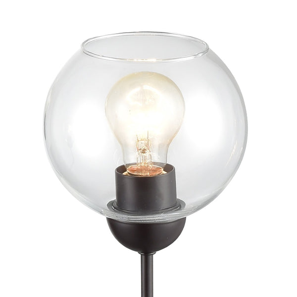 Atlas Boman Modern 3-Light Chandelier - Midcentury-Inspired Design with Clear Glass Globes for Elegance Oil Rubbed Bronze 23'' CL11085-BZ