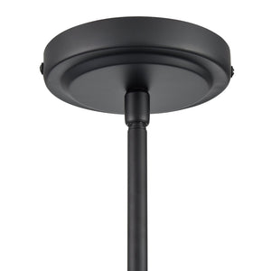 Atlas Boman Modern 3-Light Chandelier - Midcentury-Inspired Design with Clear Glass Globes for Elegance Matte Black 28'' CL11086-BK