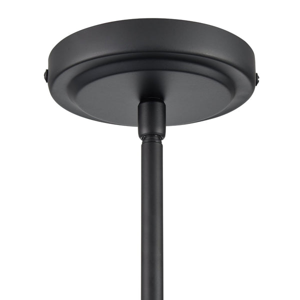 Atlas Boman Modern 3-Light Chandelier - Midcentury-Inspired Design with Clear Glass Globes for Elegance Matte Black 28'' CL11086-BK