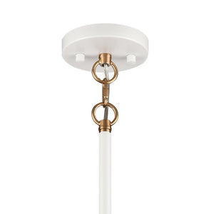 Atlas Boudreaux 12-Light Chandelier - Midcentury Modern Design with Radiant Glass Globes for Any Space Matte White 25'' CL11087-WH
