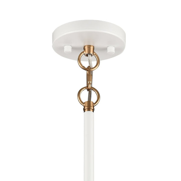 Atlas Boudreaux 12-Light Chandelier - Midcentury Modern Design with Radiant Glass Globes for Any Space Matte White 25'' CL11087-WH