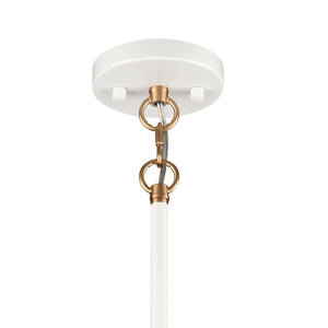 Atlas Boudreaux 12-Light Chandelier - Midcentury Modern Design with Radiant Glass Globes for Any Space Matte White 28'' CL11088-WH