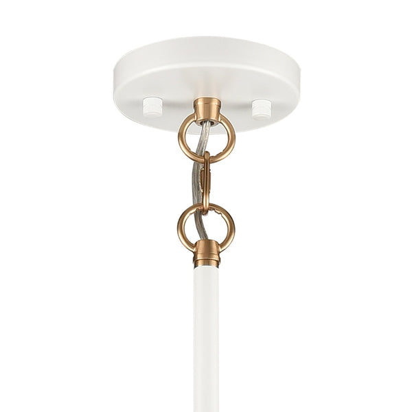 Atlas Boudreaux 12-Light Chandelier - Midcentury Modern Design with Radiant Glass Globes for Any Space Matte White 36'' CL11090-WH