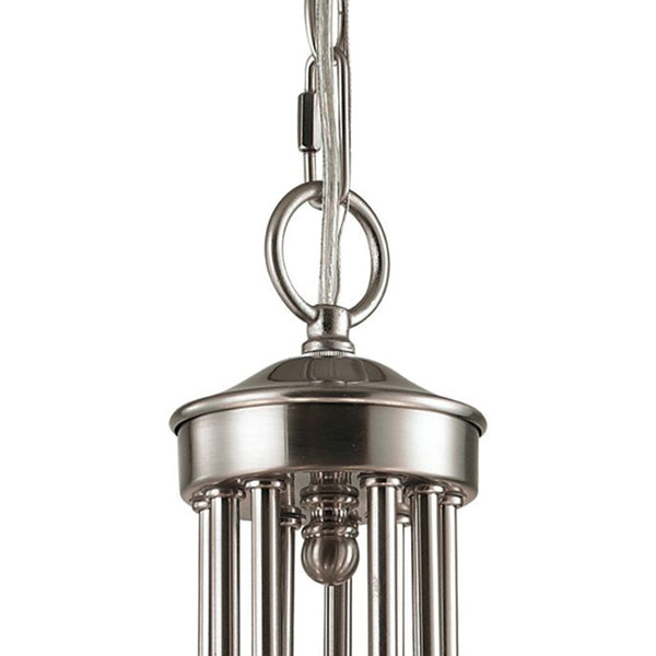 Atlas Brighton 3-Light Chandelier - Elegant Traditional Design with Opaque Glass Shades for Warm Illumination Brushed Nickel 25'' CL11096-NK