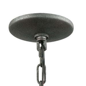 Atlas Brocca 4-Light Chandelier - Industrial Silverdust Iron & Concrete Design for Modern Interiors CL11099-GY