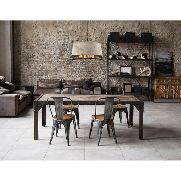 Atlas Brocca 4-Light Chandelier - Industrial Silverdust Iron & Concrete Design for Modern Interiors CL11099-GY