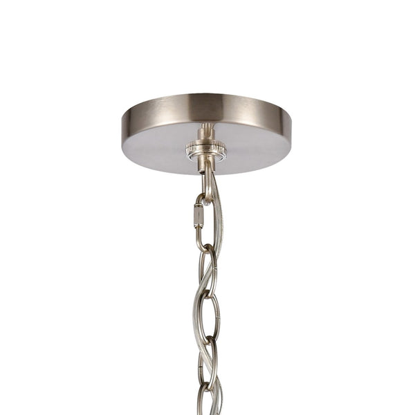 Atlas Calistoga 3-Light Indoor Chandelier - Elegant Brushed Nickel Fixture with Clear Glass Shades CL11106-NK