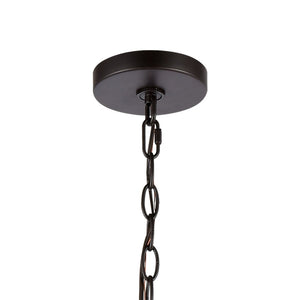 Atlas Calistoga 5-Light Chandelier - Elegant Clear Glass Shades for Modern Interiors and Ambient Lighting Oil Rubbed Bronze CL11108-BZ