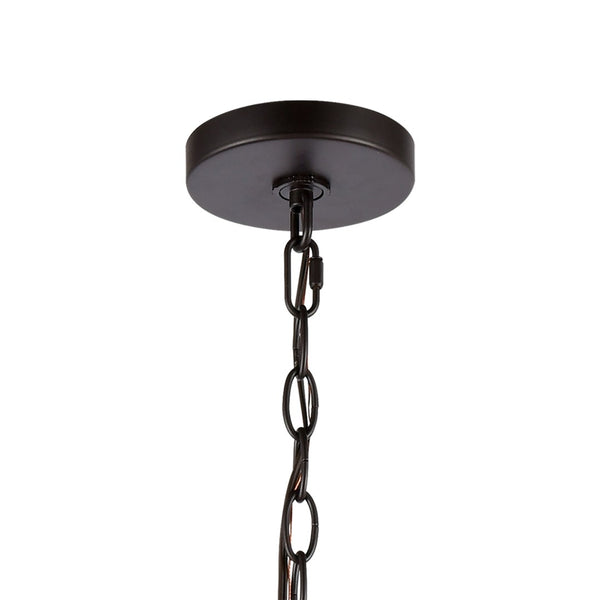 Atlas Calistoga 5-Light Chandelier - Elegant Clear Glass Shades for Modern Interiors and Ambient Lighting Oil Rubbed Bronze CL11108-BZ
