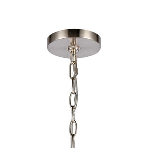 Atlas Calistoga 5-Light Chandelier - Elegant Clear Glass Shades for Modern Interiors and Ambient Lighting Brushed Nickel 30.5'' CL11108-NK