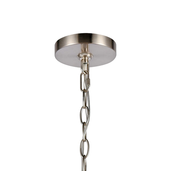 Atlas Calistoga 5-Light Chandelier - Elegant Clear Glass Shades for Modern Interiors and Ambient Lighting Brushed Nickel 30.5'' CL11108-NK