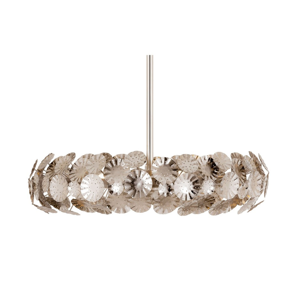 Atlas Camora 3-Light Chandelier - Sculptural Floral Design for Glamorous Indoor Illumination & Style Nickel 26'' CL11109-NK