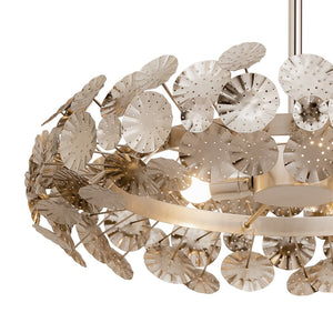 Atlas Camora 3-Light Chandelier - Sculptural Floral Design for Glamorous Indoor Illumination & Style Nickel 26'' CL11109-NK