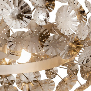 Atlas Camora 3-Light Chandelier - Sculptural Floral Design for Glamorous Indoor Illumination & Style Nickel 26'' CL11109-NK