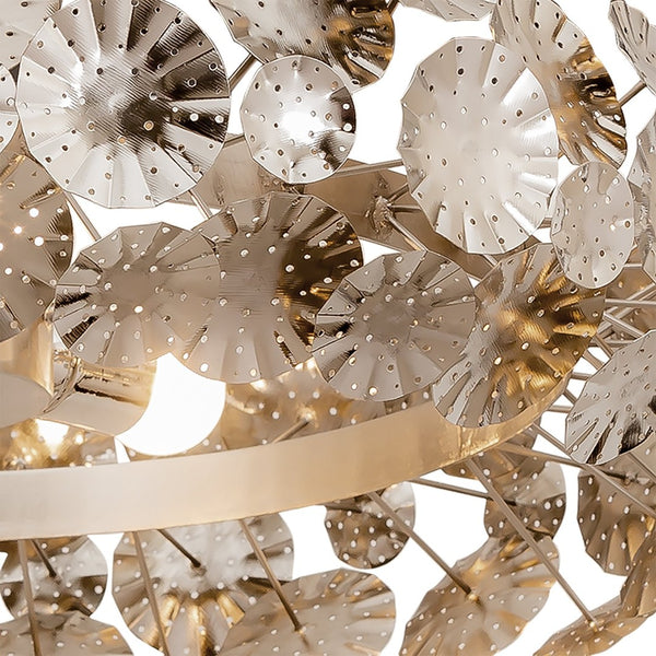 Atlas Camora 3-Light Chandelier - Sculptural Floral Design for Glamorous Indoor Illumination & Style Nickel 26'' CL11109-NK