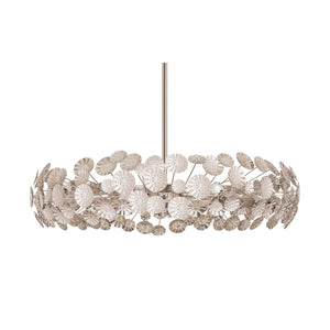 Atlas Camora 3-Light Chandelier - Sculptural Floral Design for Glamorous Indoor Illumination & Style Nickel 37'' CL11110-NK