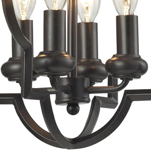 Atlas Chandette 14-Inch Wide 4-Light Chandelier - Timeless Quatrefoil Design for Elegant Ambiance Oil Rubbed Bronze CL11122-BZ