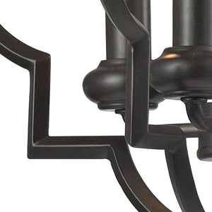 Atlas Chandette 14-Inch Wide 4-Light Chandelier - Timeless Quatrefoil Design for Elegant Ambiance Oil Rubbed Bronze CL11122-BZ