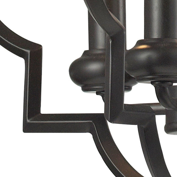 Atlas Chandette 14-Inch Wide 4-Light Chandelier - Timeless Quatrefoil Design for Elegant Ambiance Oil Rubbed Bronze CL11122-BZ