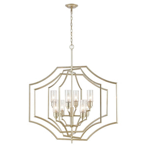 Atlas Cheswick 36'' Wide 8-Light Chandelier - Aged Silver Finish for Elegant Dining and Living Spaces CL11123-SV