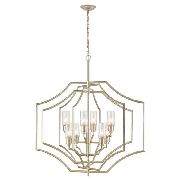Atlas Cheswick 36'' Wide 8-Light Chandelier - Aged Silver Finish for Elegant Dining and Living Spaces CL11123-SV