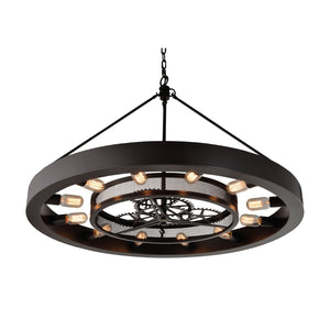 Atlas Chronology 39" Wide 12-Light Chandelier – Industrial Elegance in Oil Rubbed Bronze for Stunning Spaces CL11124-BZ
