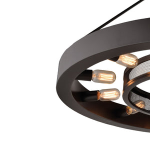 Atlas Chronology 39" Wide 12-Light Chandelier – Industrial Elegance in Oil Rubbed Bronze for Stunning Spaces CL11124-BZ