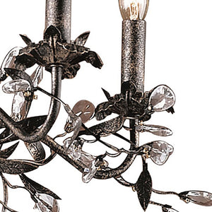 Atlas Circeo 5-Light Chandelier – Nature-Inspired Elegance with Crystal Accents for Romantic Interiors Deep Rust 21'' CL11125-BZ