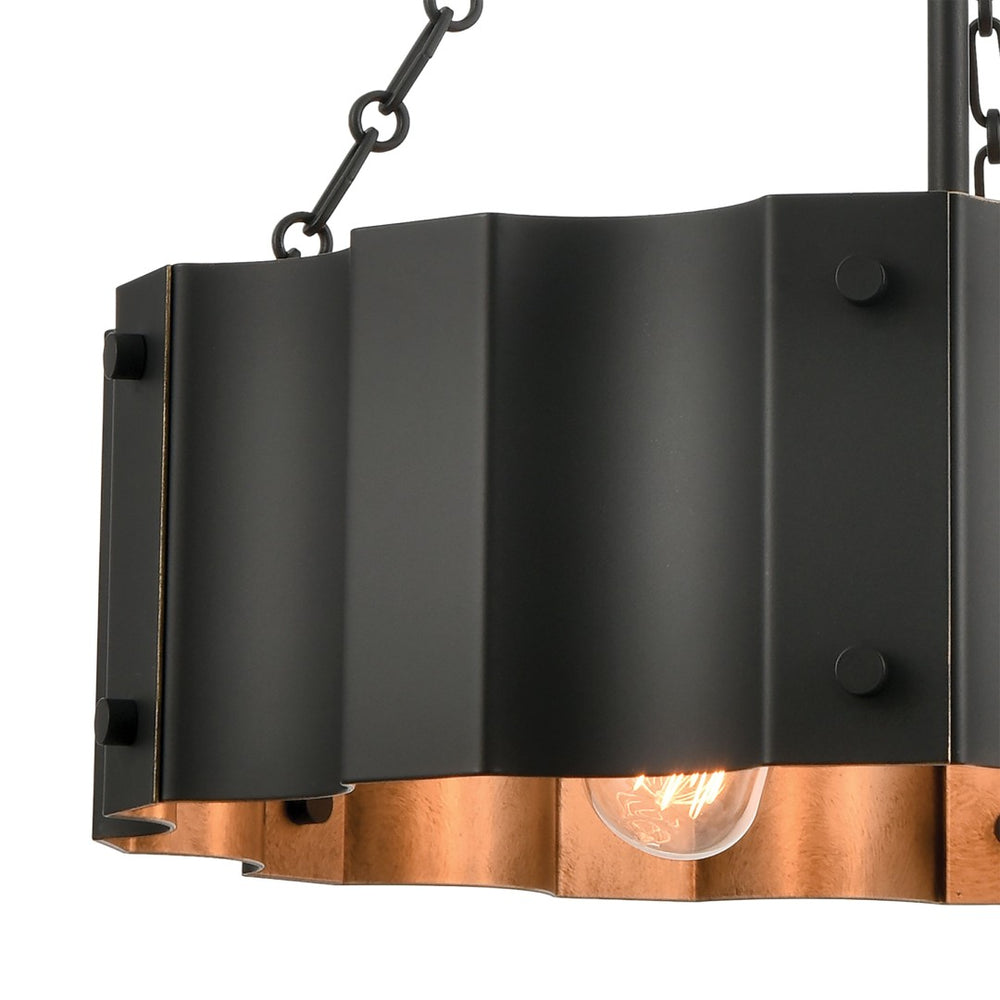 Atlas Clausten 21'' Wide 4-Light Industrial Chandelier - Striking Metal Design for Bold Home Illumination Black CL11126-BK