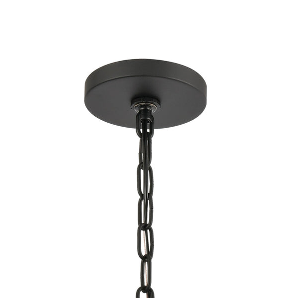 Atlas Clausten 21'' Wide 4-Light Industrial Chandelier - Striking Metal Design for Bold Home Illumination Black CL11126-BK