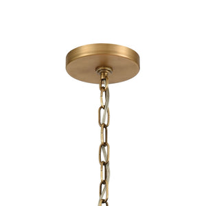 Atlas Clausten 21'' Wide 4-Light Industrial Chandelier - Striking Metal Design for Bold Home Illumination Brass CL11126-BS