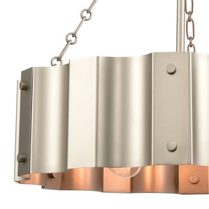 Atlas Clausten 21'' Wide 4-Light Industrial Chandelier - Striking Metal Design for Bold Home Illumination Matte Nickel CL11126-NK