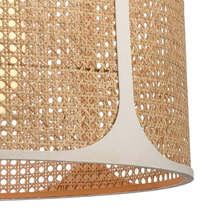 Atlas Coastal Breeze 27" Wide 1-Light Chandelier - Elegant Wicker Shade & White Coral Finish for Homes CL11127-WH