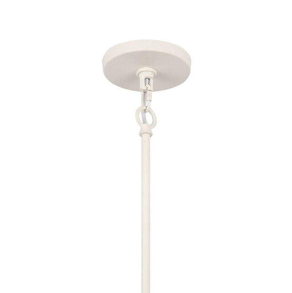 Atlas Coastal Breeze 27" Wide 1-Light Chandelier - Elegant Wicker Shade & White Coral Finish for Homes CL11127-WH