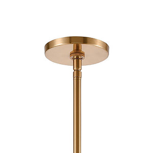 Atlas Collective Mid-Century Modern 5-Light Chandelier with Elegant Glass Globes for Stylish Interiors Satin Brass 28'' CL11128-BS