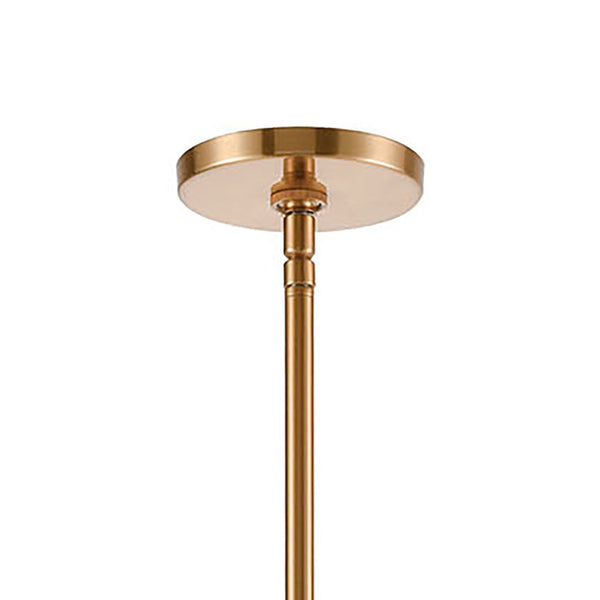 Atlas Collective Mid-Century Modern 5-Light Chandelier with Elegant Glass Globes for Stylish Interiors Satin Brass 36'' CL11129-BS