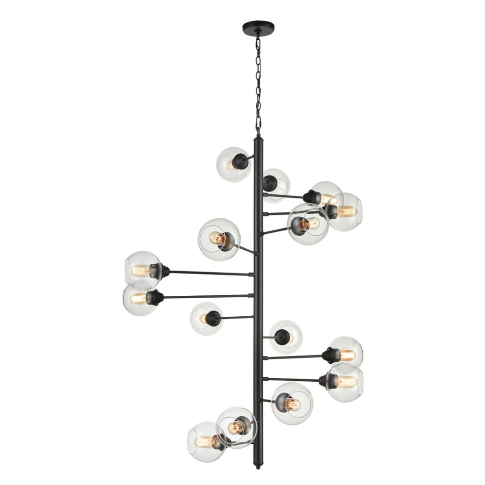 Atlas Composition Helix 15-Light Chandelier - Stunning Oil Rubbed Bronze Design for Modern Interiors CL11131-BZ