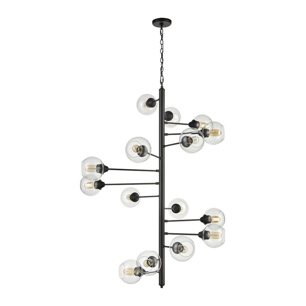 Atlas Composition Helix 15-Light Chandelier - Stunning Oil Rubbed Bronze Design for Modern Interiors CL11131-BZ