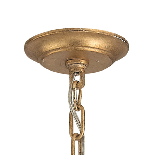Atlas Connexions Modern Geometric Chandelier - Elegant Open-Wire Design for Glamorous Interiors Gold Leaf 16'' CL11132-GD