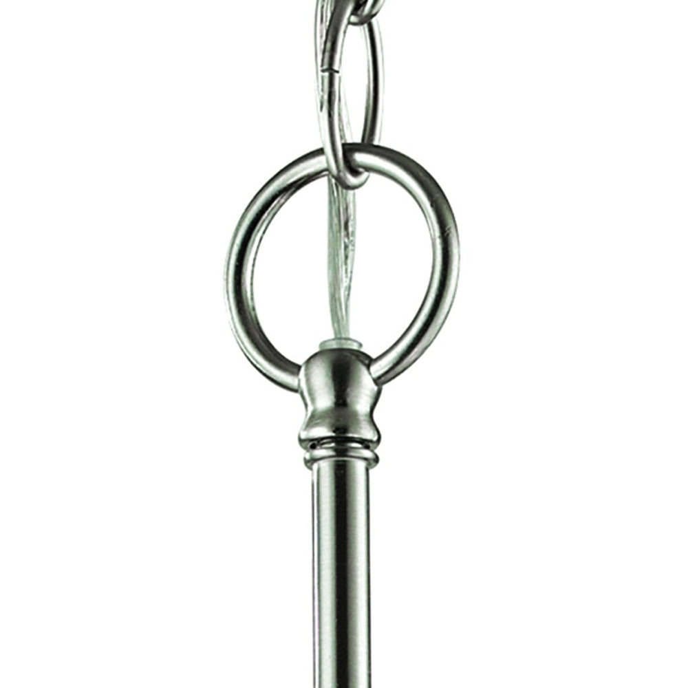 Atlas Conway 26'' Wide 5-Light Chandelier - Elegant Brushed Nickel Fixture with Opaque Glass Shades CL11135-NK