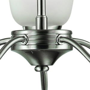 Atlas Conway 26'' Wide 5-Light Chandelier - Elegant Brushed Nickel Fixture with Opaque Glass Shades CL11135-NK