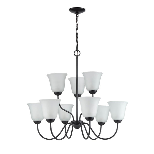 Atlas Conway 26" Wide 9-Light Chandelier - Elegant Oil Rubbed Bronze Fixture for Timeless Home Ambiance CL11136-BZ