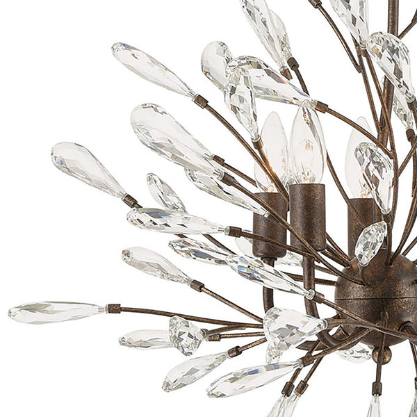 Atlas Crislett 25'' Wide 5-Light Chandelier - Stunning Sunglow Bronze with Crystal Bud Accents for Elegance CL11137-BZ