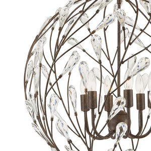 Atlas Crislett 25" Wide 6-Light Chandelier - Elegant Sunglow Bronze Fixture for Dining & Living Spaces CL11138-BZ