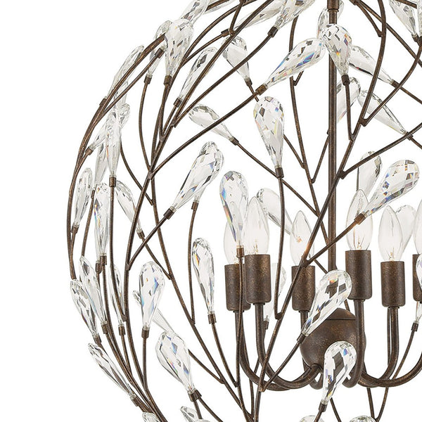 Atlas Crislett 25" Wide 6-Light Chandelier - Elegant Sunglow Bronze Fixture for Dining & Living Spaces CL11138-BZ